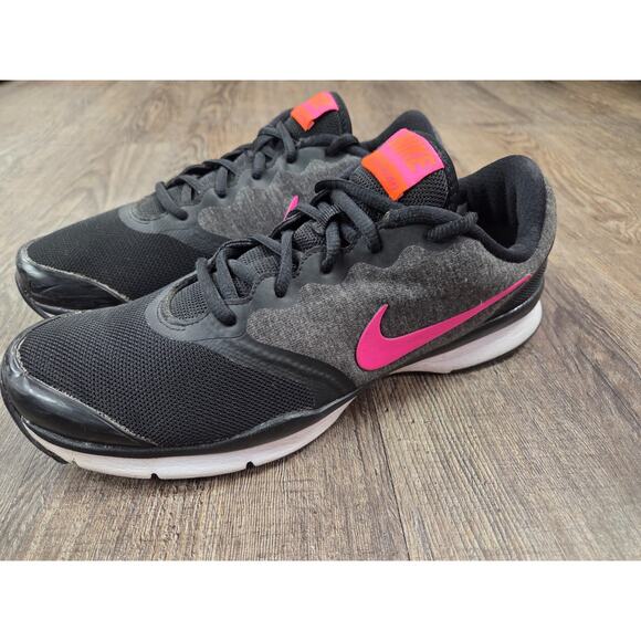 Nike TR4 Training 653543-009 Black Pink Gray Running Sneakers Shoes Size 8.5 - Picture 1 of 11